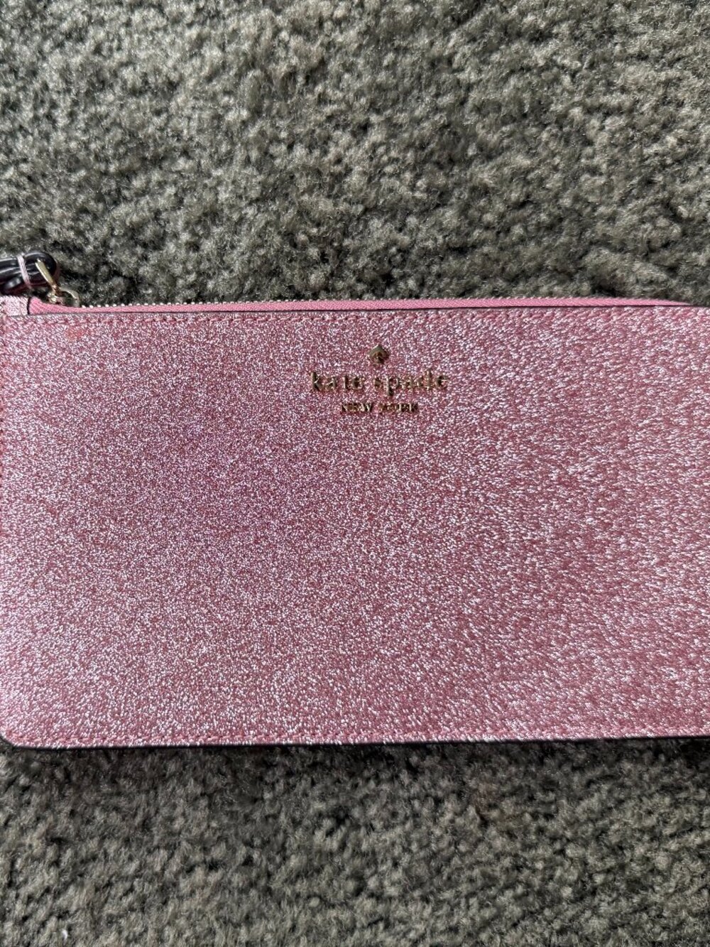 Kate Spade New York Staci Pink Glitter Large Continental Wristlet | Style KE464